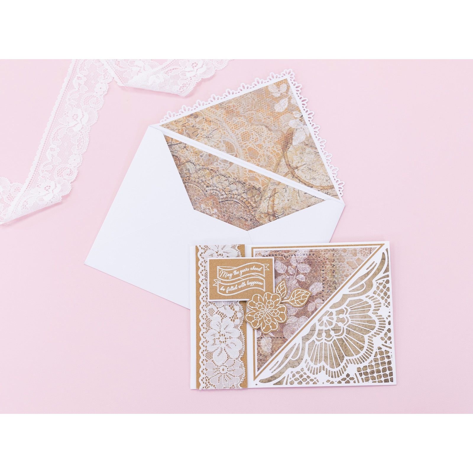 Crafter's Companion Antique Lace 12 x 12 Paper Pad ss-al-pad12 Intricate Envelope