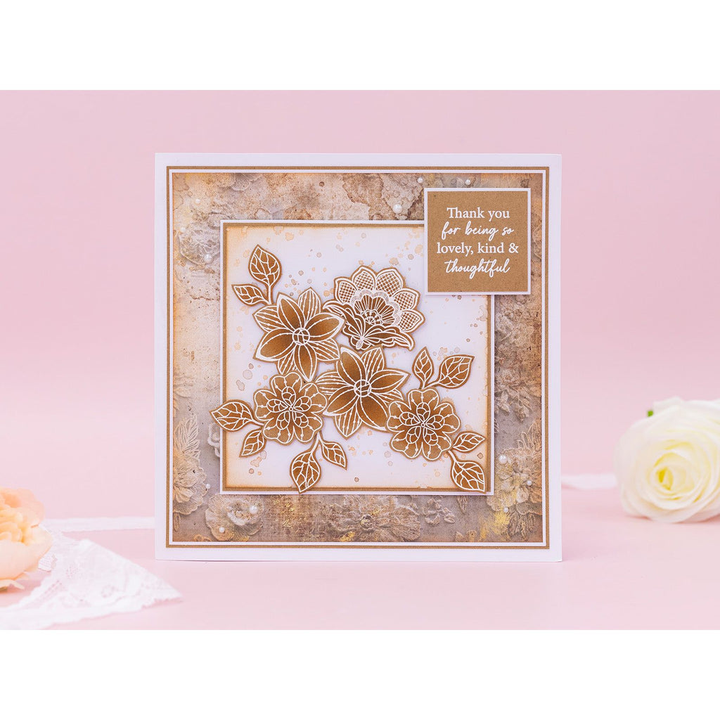 Crafter's Companion Antique Lace 12 x 12 Paper Pad ss-al-pad12 Thank You For Being Thoughtful Card