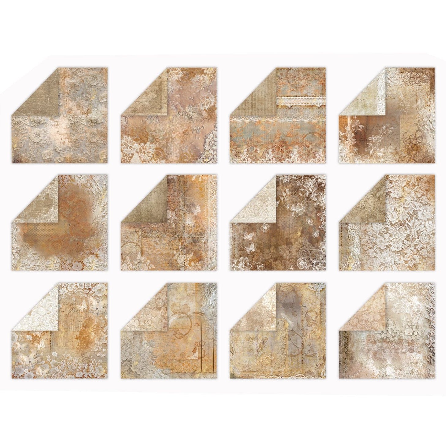 Crafter's Companion Antique Lace 6 x 6 Paper Pad ss-al-pad6 Detailed Images