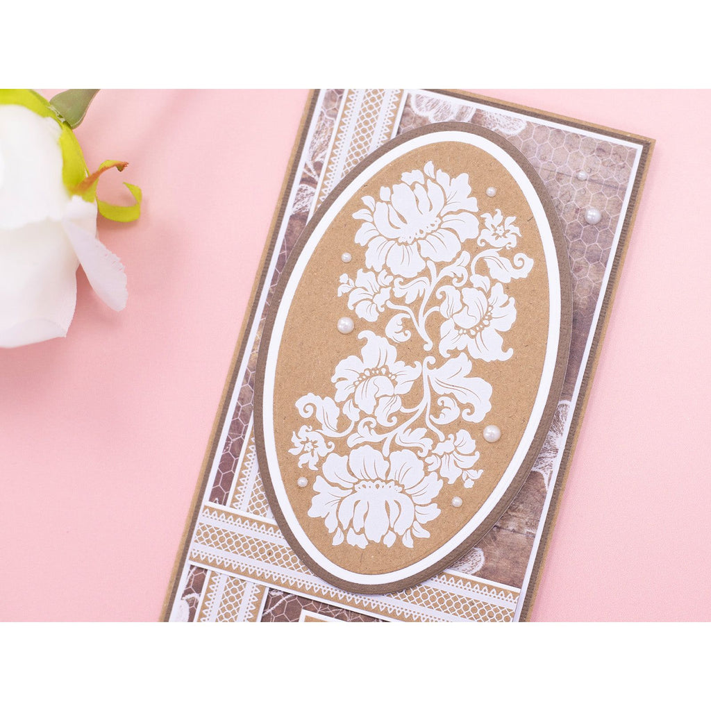 Crafter's Companion Antique Lace Rub Ons ss-al-stk-rub Floral Card