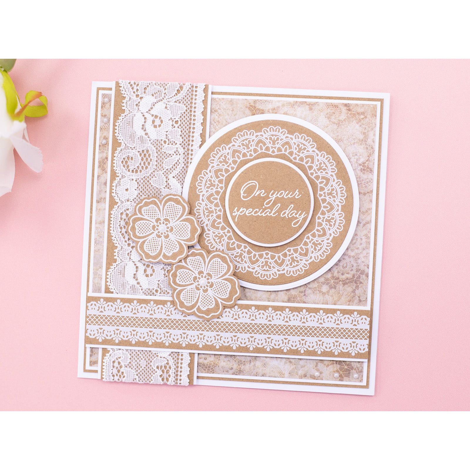 Crafter's Companion Antique Lace Rub Ons ss-al-stk-rub On Your Special Day Card