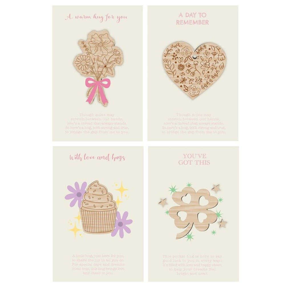 Crafter's Companion Basswood Hug Tokens 5 x 7 Sheets cc-bas-wo10 Encouraging Sentiments