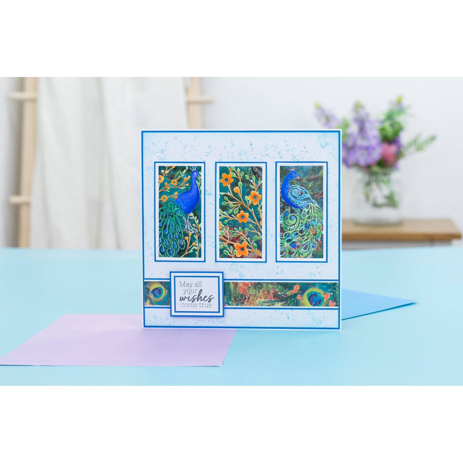 Crafter's Companion Beauty And Elegance Dies gp-md-cad-buel May All Your Wishes Come True Card
