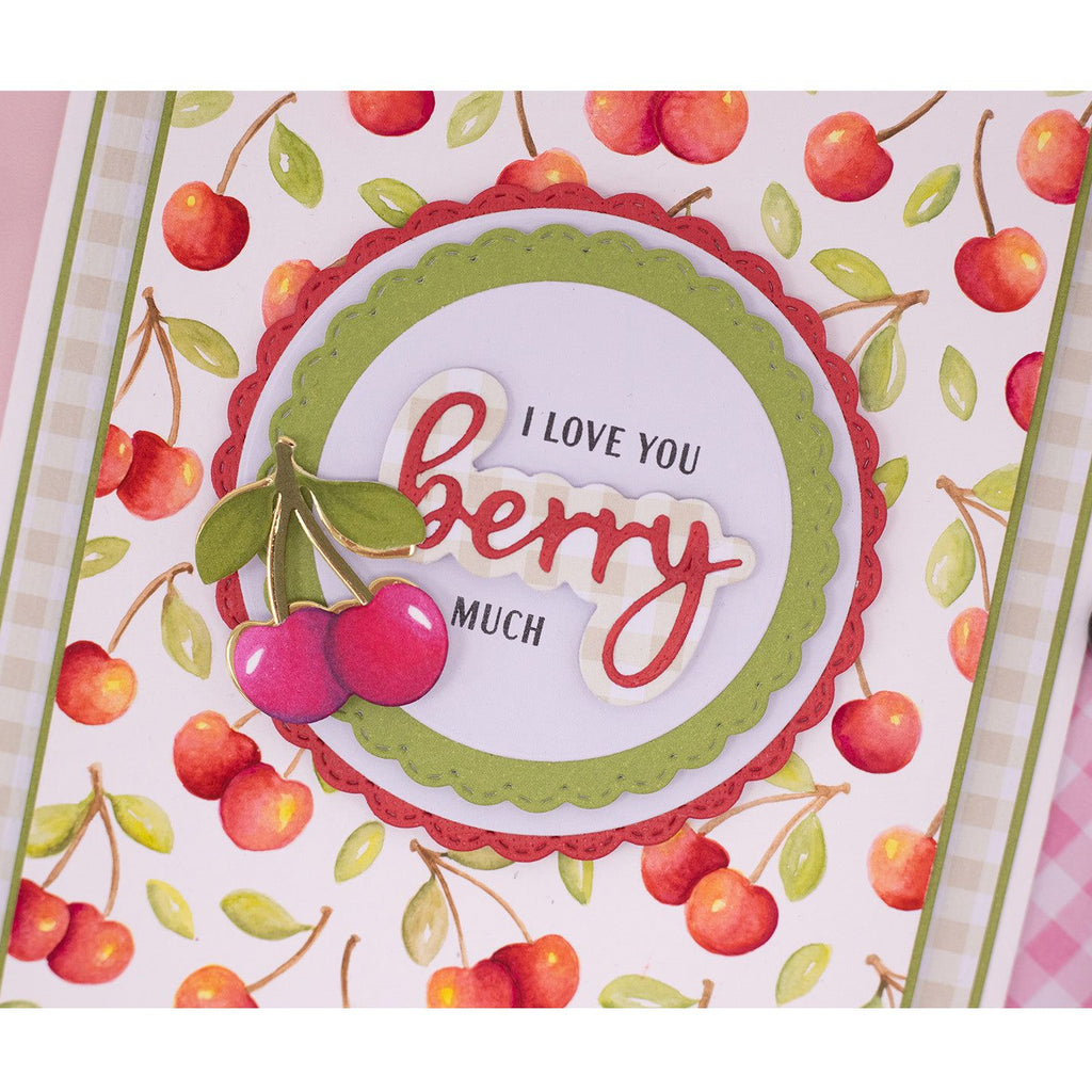Crafter's Companion Berry Sentiment Clear Stamps And Dies Set ng-bb-std-bese I Love You Very Much Card