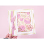 Crafter's Companion Blooming Peonies 3D Embossing Folder cc-3d-ef5-blpe With Love Ribbon Card