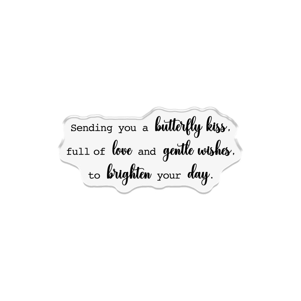 Crafter's Companion Butterfly Kisses Stamps Dies And Stencils Set cc-md-sten-buki Encouraging Sentiment