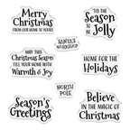 Crafter's Companion Christmas Cabin Clear Stamps And Dies cc-std-ccab Holiday Sentiments