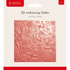 Crafter's Companion Christmas Foliage 3D Embossing Folder cc-ef5.5-3d-chfo