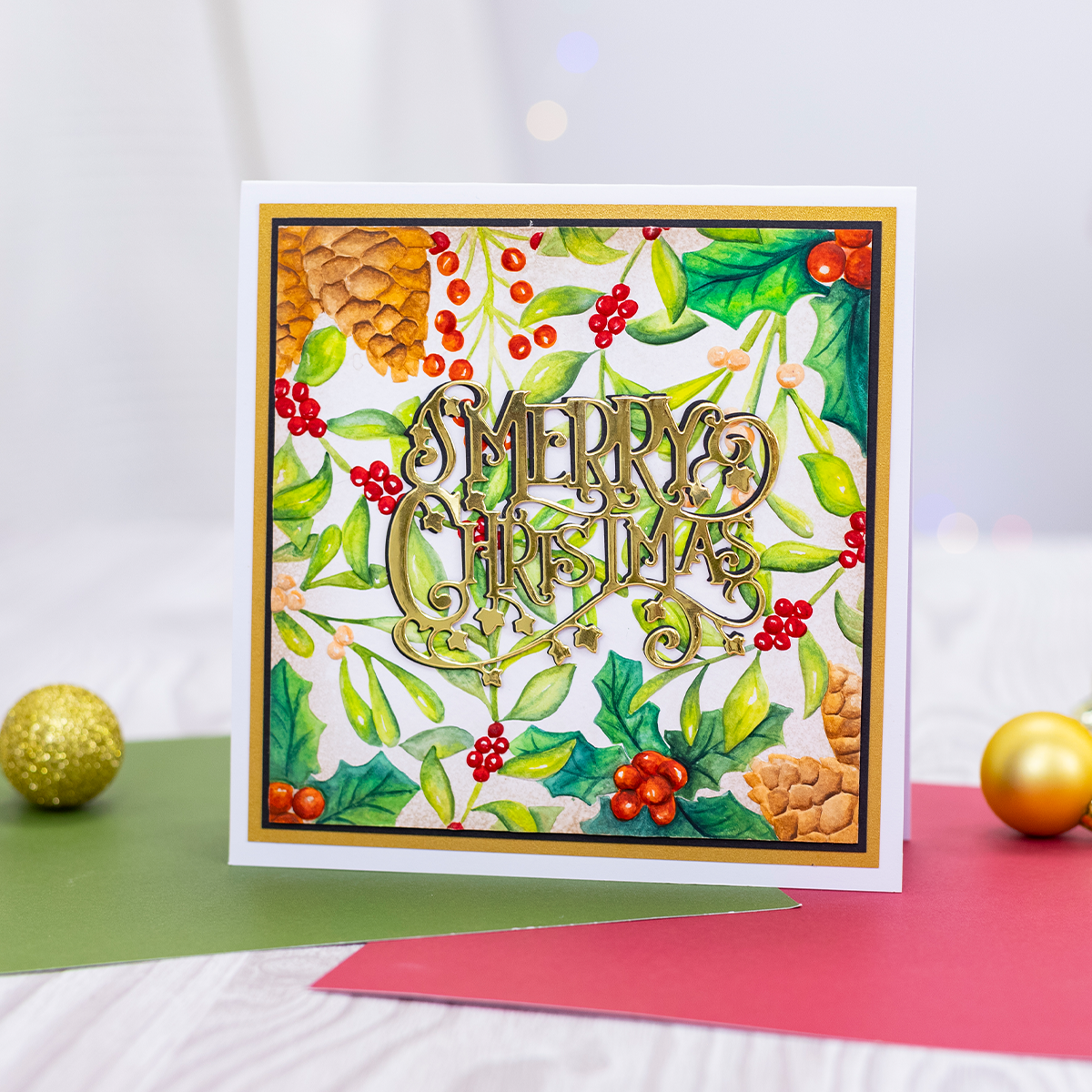 Crafter's Companion Christmas Foliage 3D Embossing Folder cc-ef5.5-3d-chfo	Card