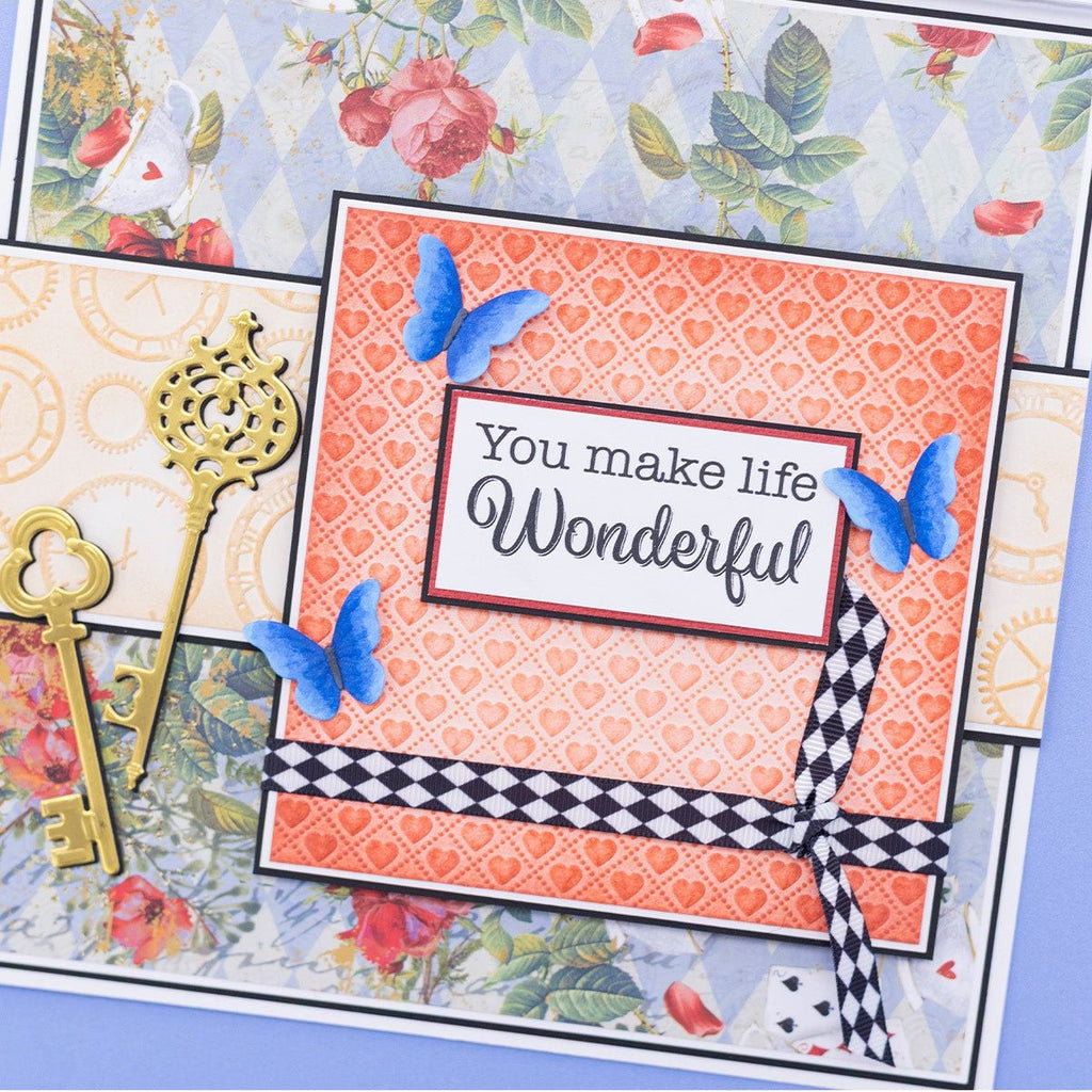 Crafter's Companion Cogs Of Time 2D Embossing Folder cc-tow-ef5-cot You Make Life Wonderful Card