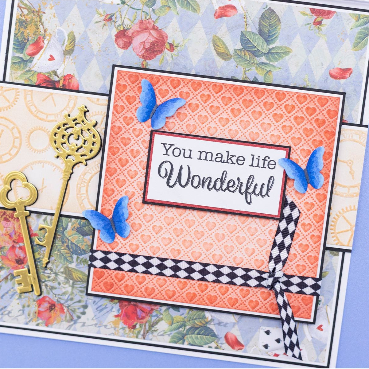 Crafter's Companion Cogs Of Time 2D Embossing Folder cc-tow-ef5-cot You Make Life Wonderful Card