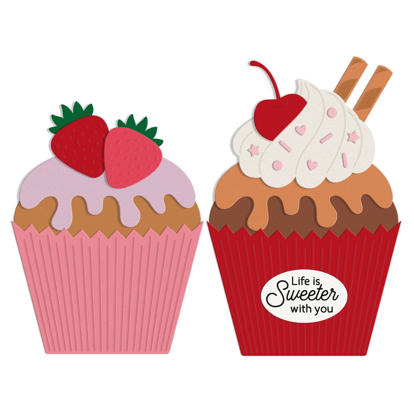 Crafter's Companion Cupcake Clear Stamps And Dies Set cc-std-cupck