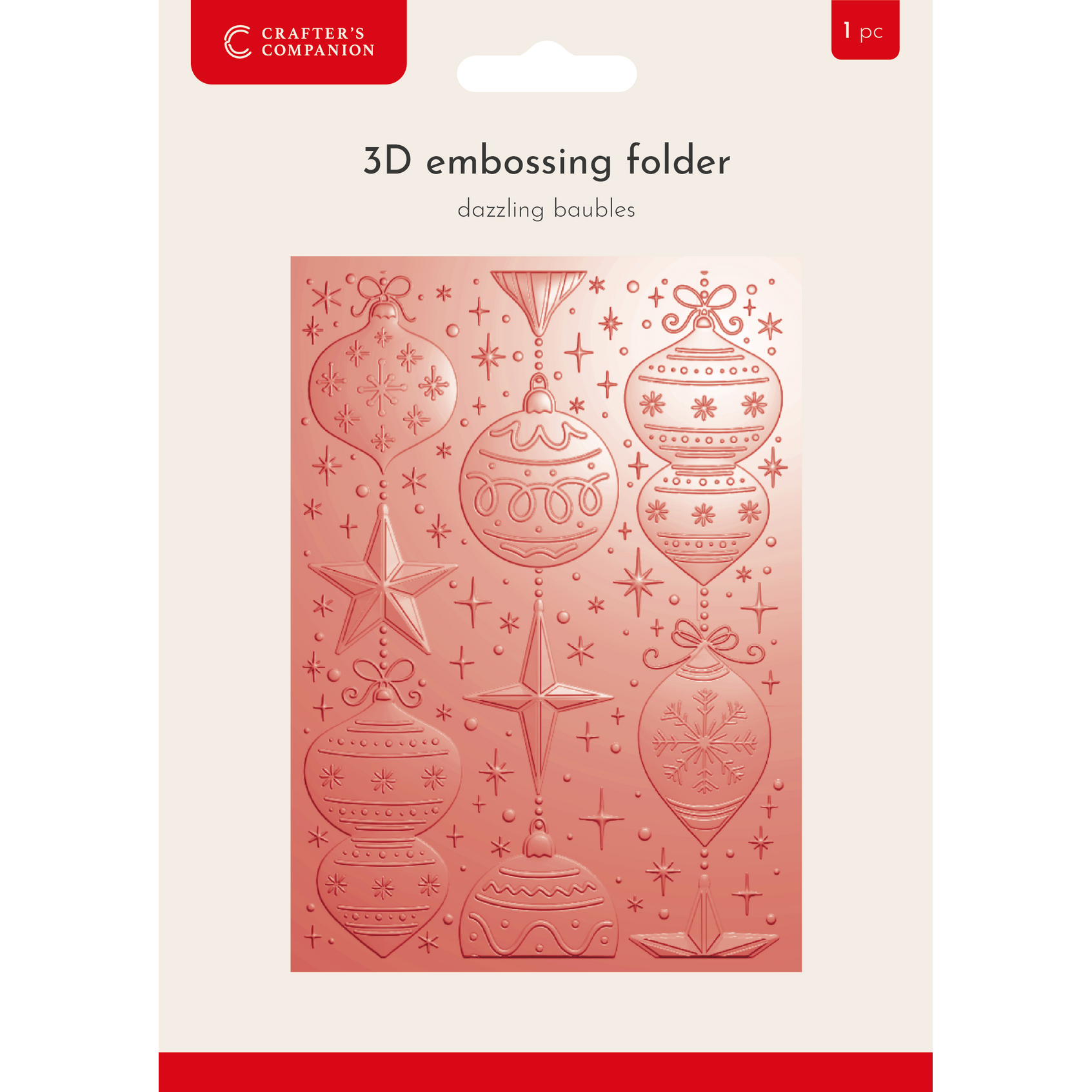 Crafter's Companion Dazzling Baubles 3D Embossing Folder cc-ef5-3d-daba