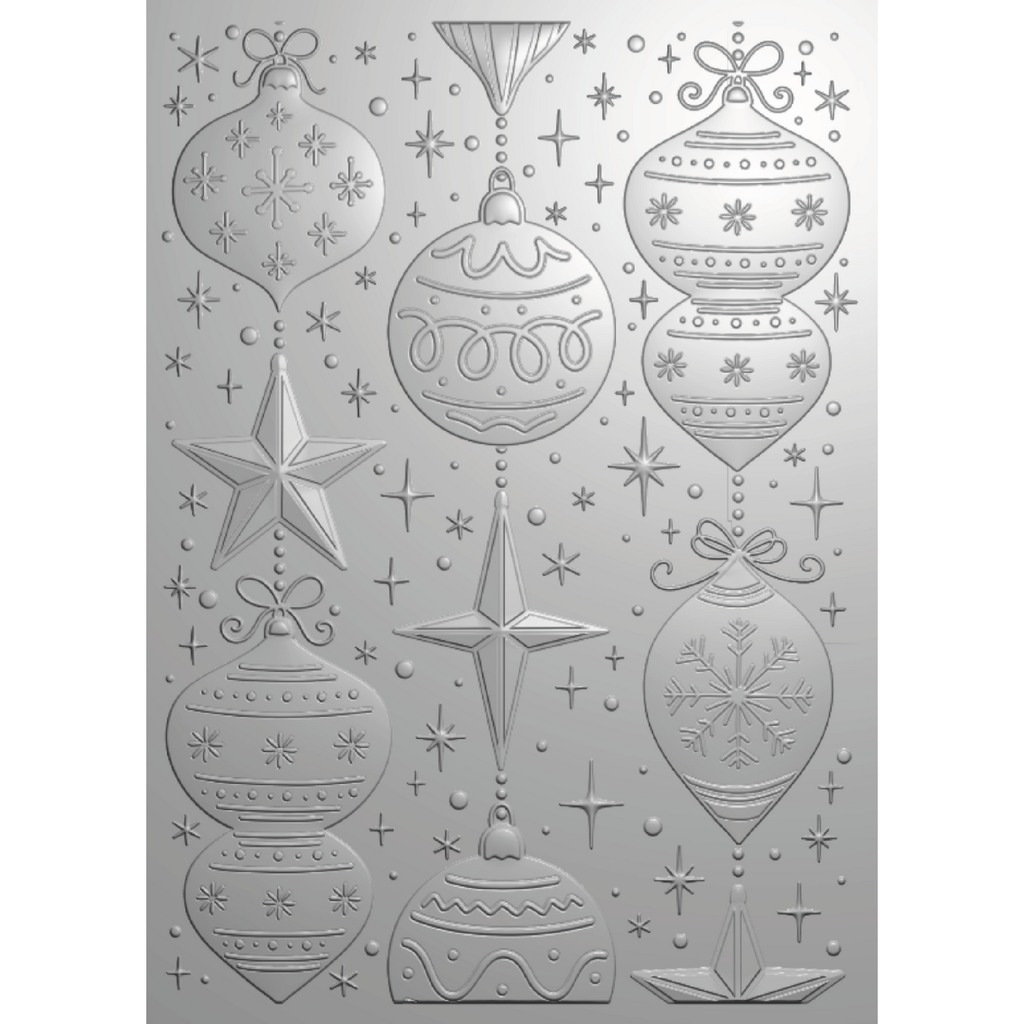 Crafter's Companion Dazzling Baubles 3D Embossing Folder cc-ef5-3d-daba Product Image