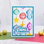 Crafter's Companion Dazzling Baubles 3D Embossing Folder cc-ef5-3d-daba card