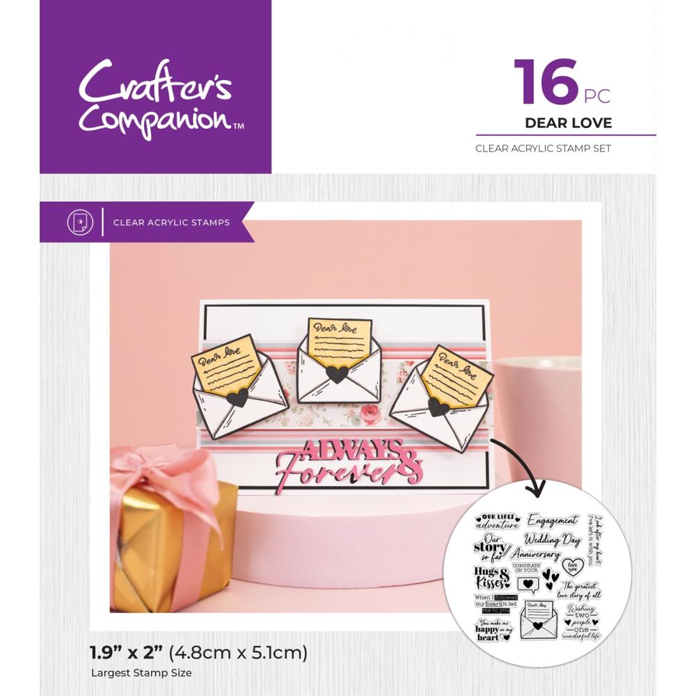Crafter's Companion Dear Love Clear Stamps cc-la-ca-st-delo