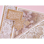 Crafter's Companion Delicate Blooms Clear Stamps ss-al-stp-dblo Floral Card May The Years Ahead Be Filled With Happiness Card