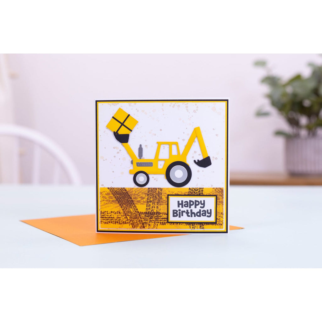 Crafter’s Companion Digger Fun Dies cc-md-difu Masculine Happy Birthday Card