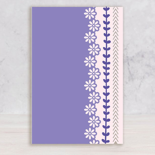 Crafter's Companion Ditsy Floral Dies cc-md-edg-difl Lavender Card