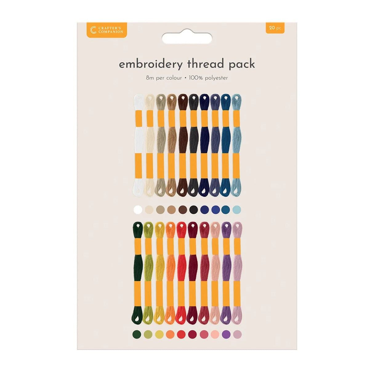 Crafter's Companion Embroidery Thread 20 Pack cc-emb-thrd-20-001