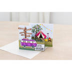 Crafter's Companion Enjoy The Journey Stamp And Die Set cc-tgo-std-entj Vanlife Card