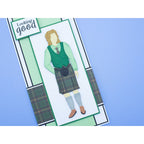 Crafter's Companion Fabric Textures 6 x 6 Paper Pad cc-pad6-fate Scotland Kilt Card