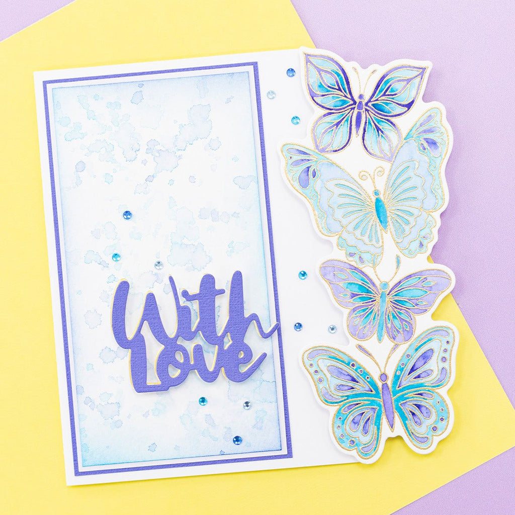 Crafter's Companion Fancy Butterflies Clear Stamp And Dies cc-std-fabu With Love Card