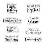 Crafter's Companion Festive Camper Clear Stamps And Dies cc-std-fcam Christmas Sentiments