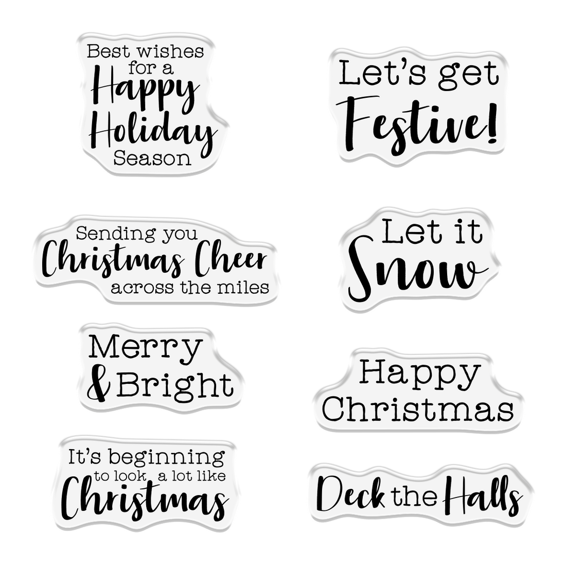 Crafter's Companion Festive Camper Clear Stamps And Dies cc-std-fcam Christmas Sentiments