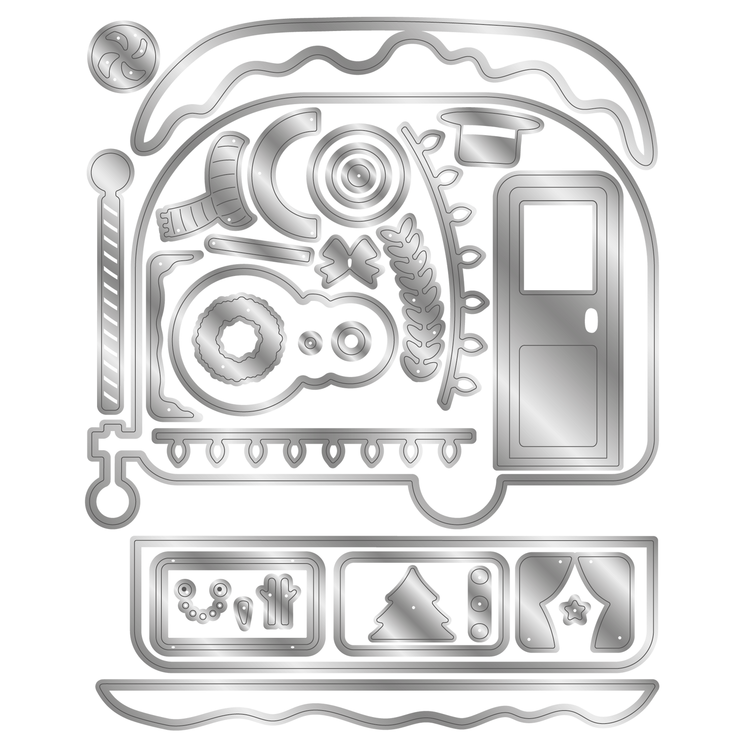 Crafter's Companion Festive Camper Clear Stamps And Dies cc-std-fcam Product Image