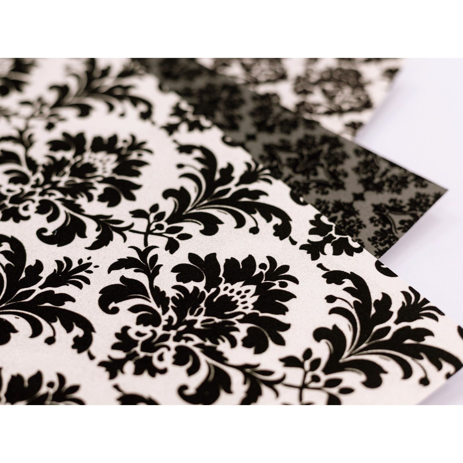 Crafter's Companion Flocked Damask 12 x 12 Paper Pad cc-pflock-dama Detailed Image