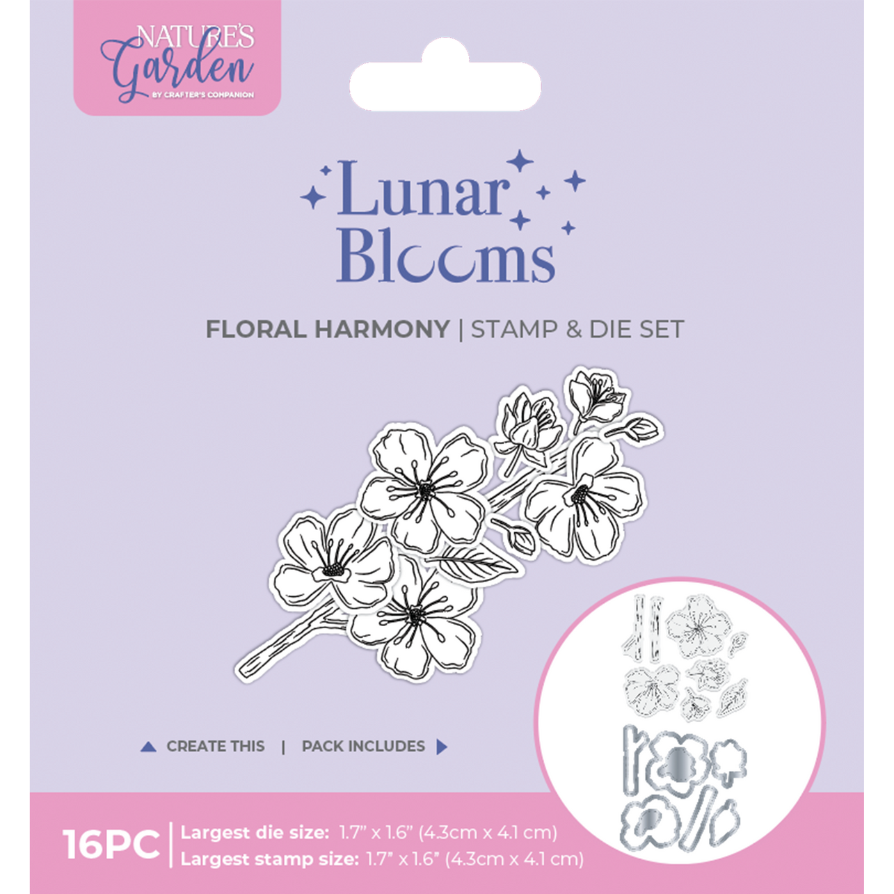 Crafter's Companion Floral Harmony Clear Stamps And Dies ng-lb-std-flhar