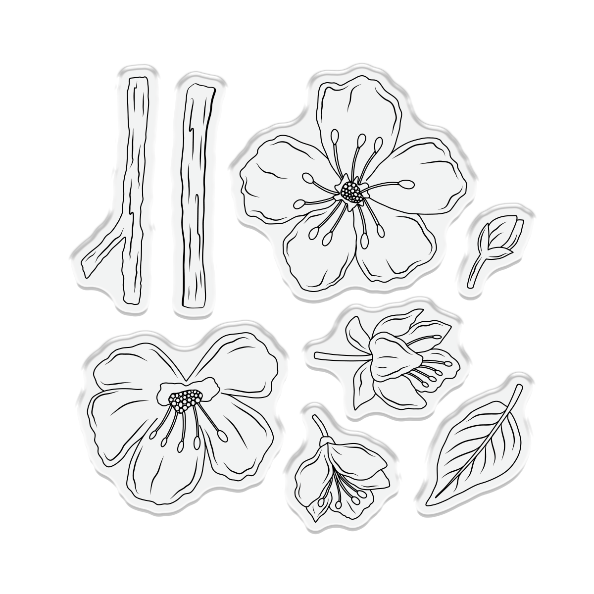 Crafter's Companion Floral Harmony Clear Stamps And Dies ng-lb-std-flhar Detailed Image