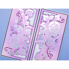 Crafter's Companion Florals And Swirls Metal Die And Foil Rub Ons cc-foiltr6-md-fls Rose Card