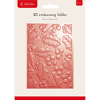 Crafter's Companion Flourishing Holly 3D Embossing Folder cc-ef5-3d-flho