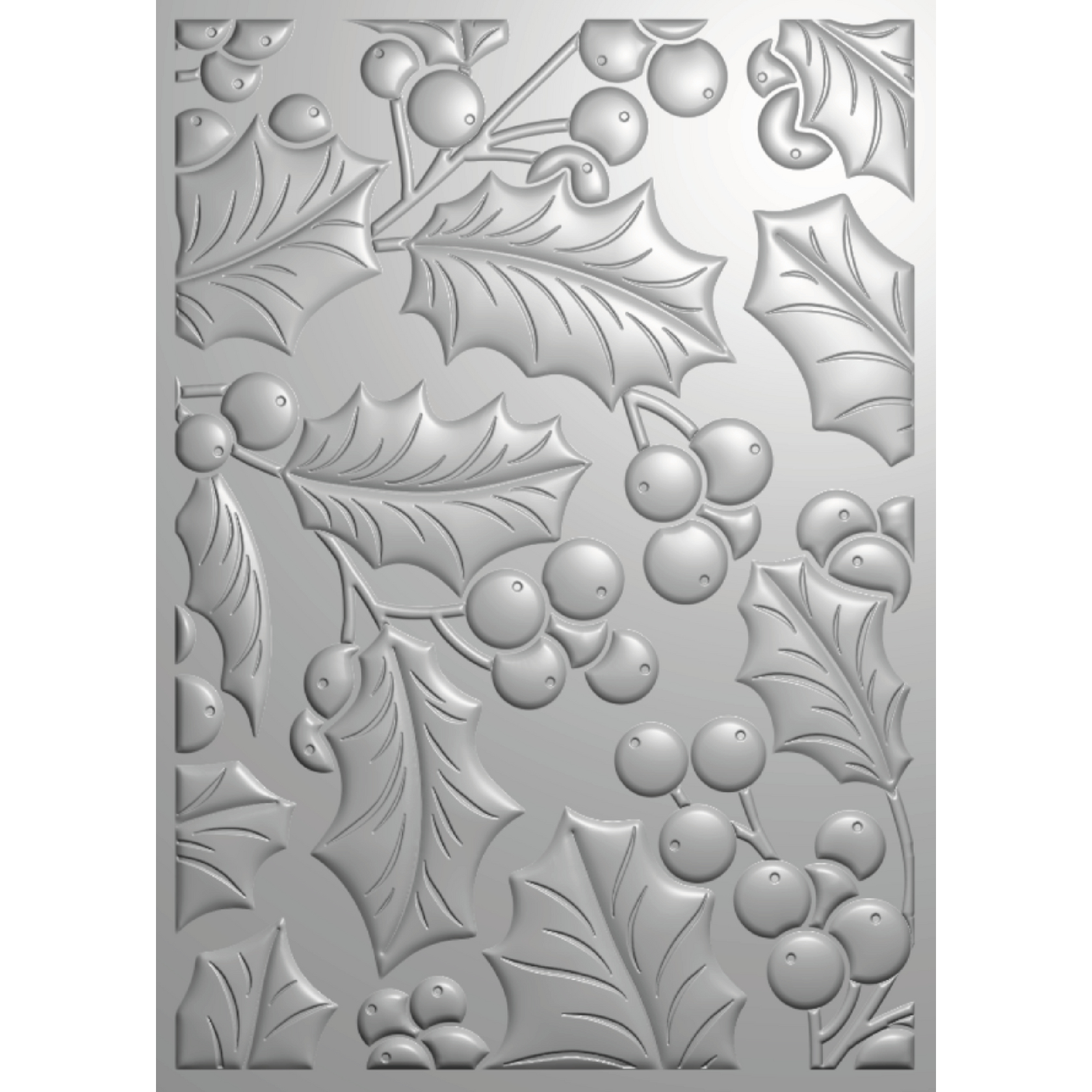 Crafter's Companion Flourishing Holly 3D Embossing Folder cc-ef5-3d-flho Product Image