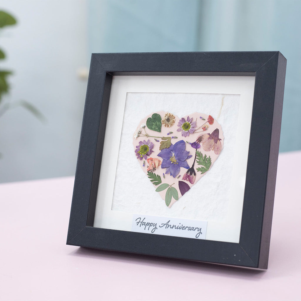 Crafter's Companion Flower Press 5 x 7 Handmade Paper Pack cc-hand-pap5x7 Happy Anniversary Frame