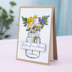 Crafter's Companion Flower Press Jars Bottles And Vases Clear Stamps cc-stp-jbv Friendship Card