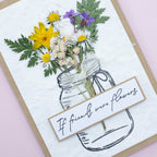 Crafter's Companion Flower Press Jars Bottles And Vases Clear Stamps cc-stp-jbv If Friends Were Flowers Card