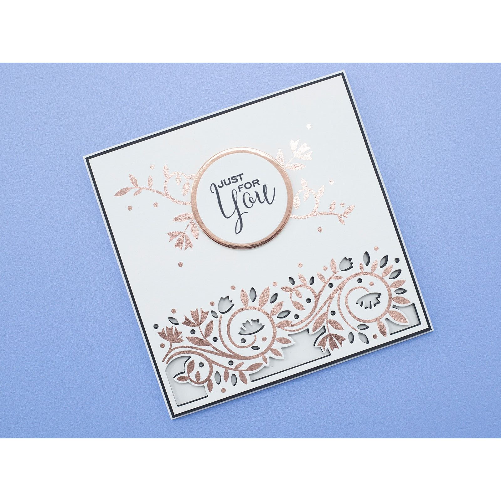 Crafter's Companion Foliage And Swirls Metal Die And Foil Rub Ons cc-foiltr6-md-fos Just For You Card