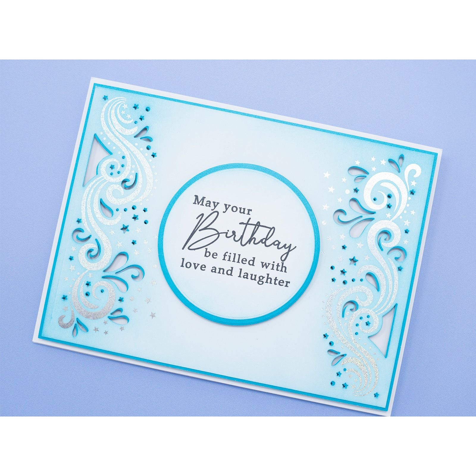 Crafter's Companion Foliage And Swirls Rub Ons cc-rub6-fos Birthday Card