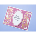 Crafter's Companion Foliage And Swirls Rub Ons cc-rub6-fos Have A Fabulous Day Card
