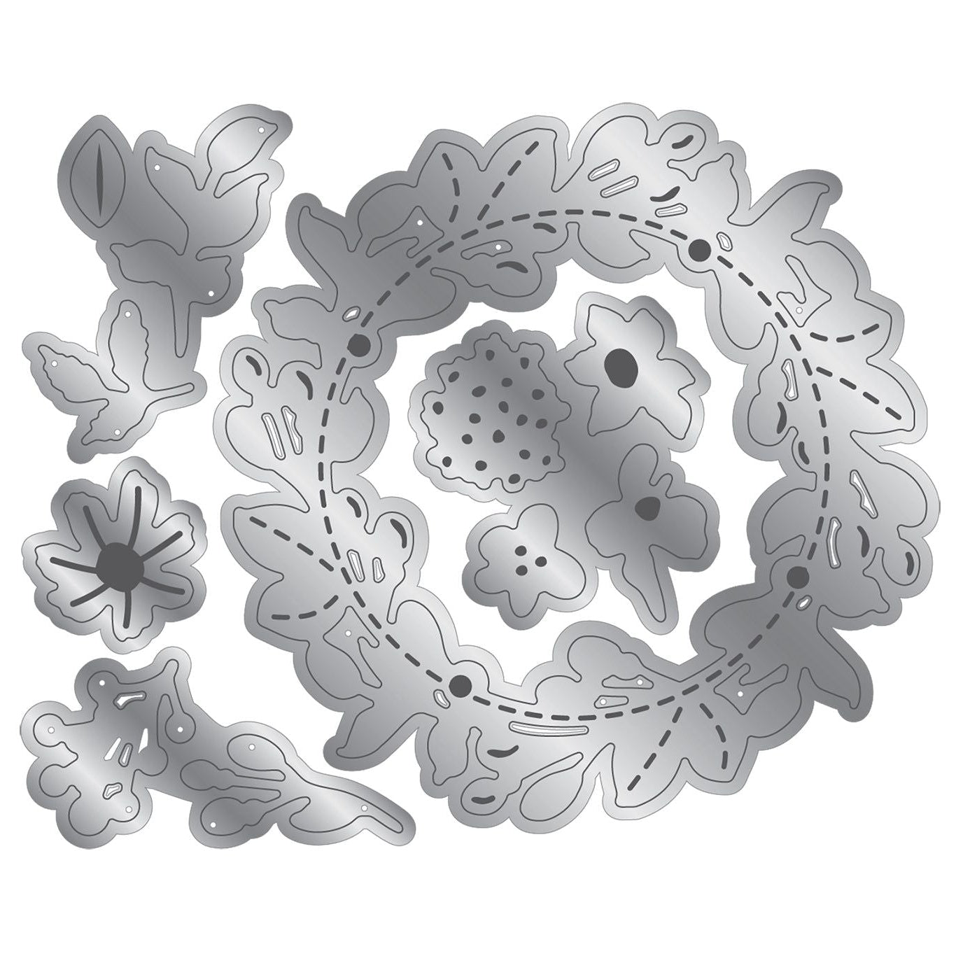 Crafter's Companion Foliage Wreath Dies cc-ww-md-fowr Detailed Image
