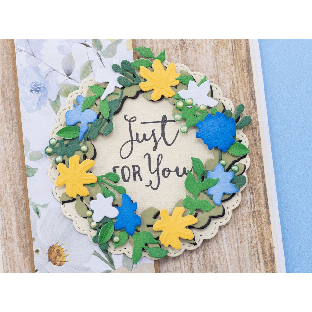 Crafter's Companion Foliage Wreath Dies cc-ww-md-fowr Just For You Card