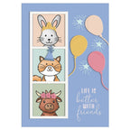 Crafter's Companion Furry Friends Clear Stamps And Dies cc-std-fur-fri Life Is Better With Friends Card