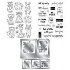 Crafter's Companion Furry Friends Clear Stamps And Dies cc-std-fur-fri Stamp Sets and Dies All Together