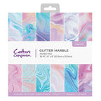 Crafter's Companion Glitter Marble 8 x 8 Paper Pad cc-pad8-glma