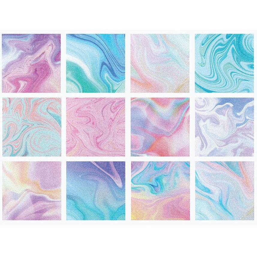 Crafter's Companion Glitter Marble 8 x 8 Paper Pad cc-pad8-glma Swatch Images