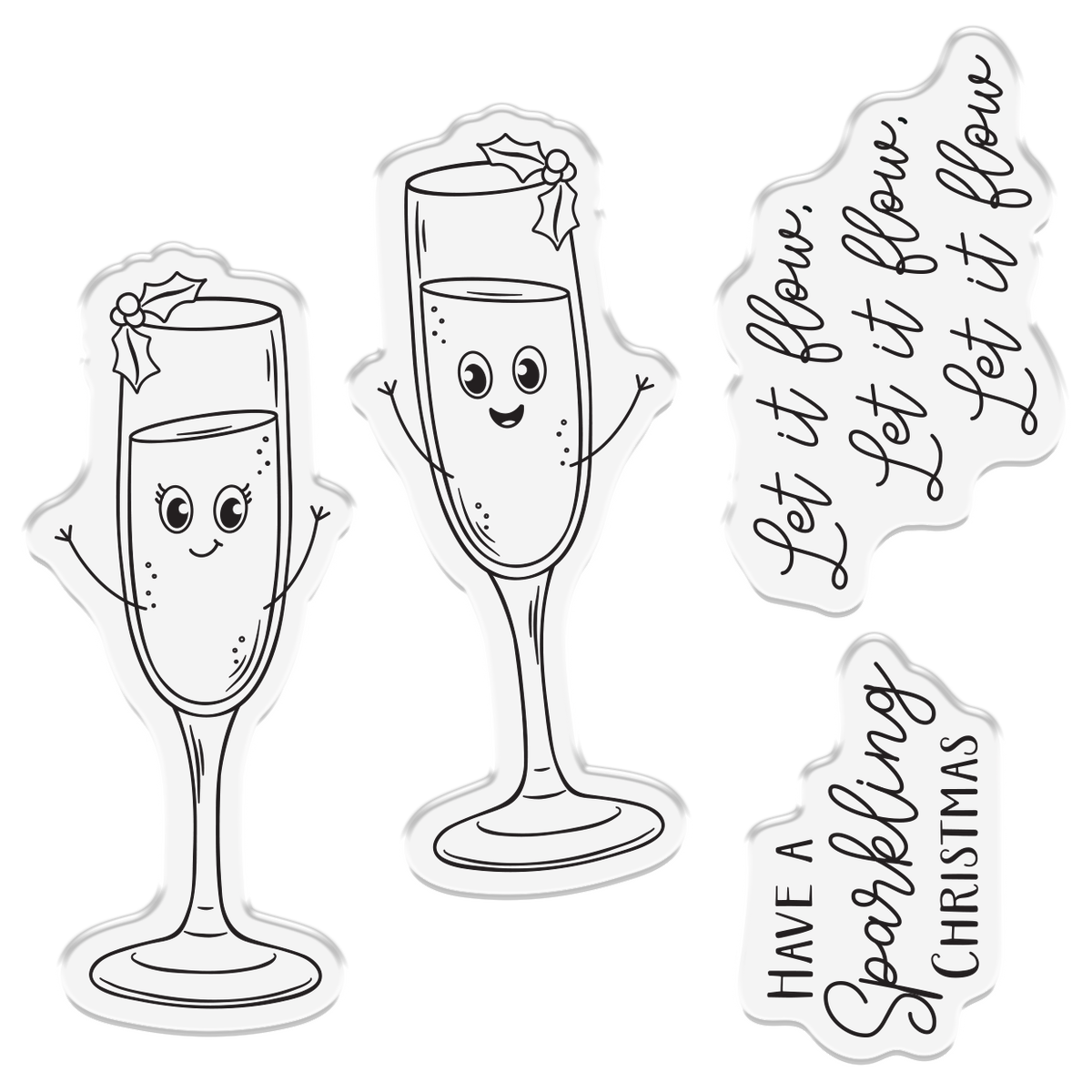 Crafter's Companion Have A Sparkling Christmas Clear Stamps cc-stp-hasc Product Image