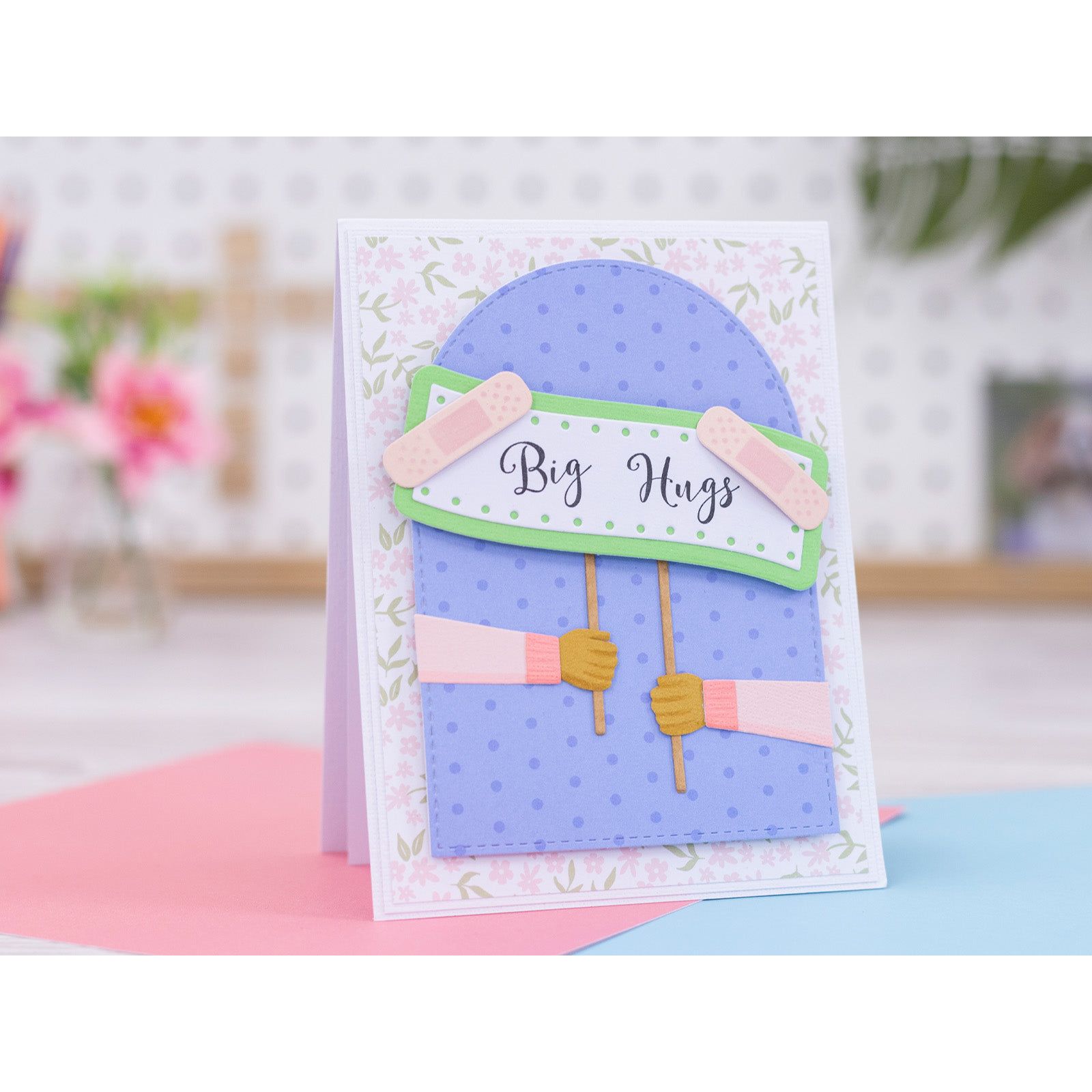 Crafter's Companion Hold That Thought Clear Stamps And Dies cc-std-hoth Big Hugs Card
